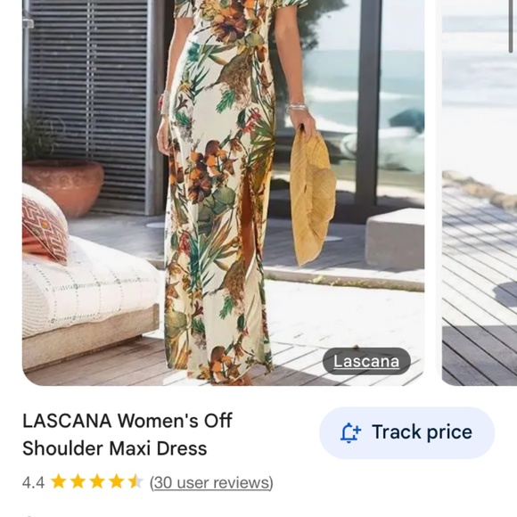 LASCANA Women's Off Shoulder Maxi Dress Size small - Picture 4 of 9